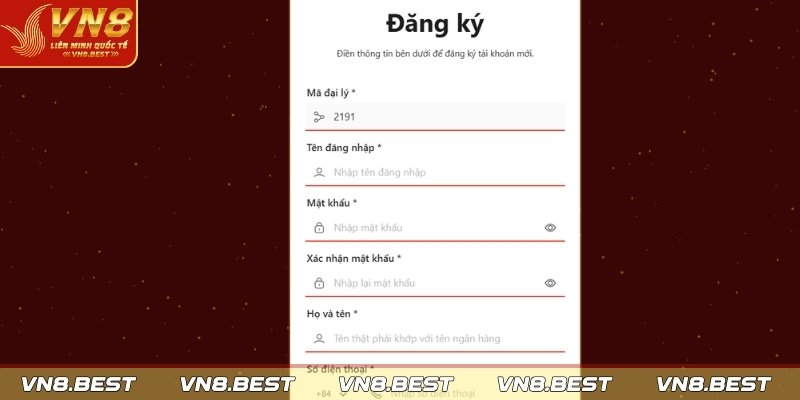 Đăng ký VN88 nhanh, chính xác trên website